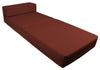 Cotton Drill Fabric and Foam Single Futon Bed DL Modern