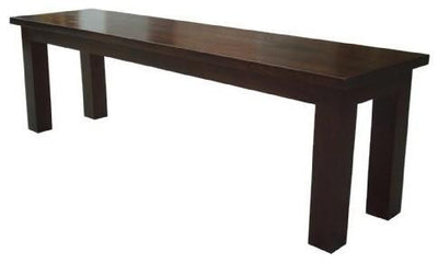 Dining Bench in Dark Brown Finished Solid Mango Wood, Contemporary Design DL Contemporary
