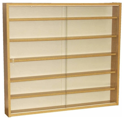 Display Cabinet, Particle Board With Glass Sliding Doors and 6 Inner Shelves DL Contemporary