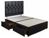 Double Bed Base with Crystal Glass Headboard and 4 Drawers for extra Storage DL Modern