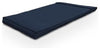 Double Futon Mattress, Midnight Blue Linen Fabric Upholstered, Comfortable DL Modern