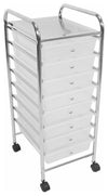 Drawer Storage Unit with Chrome Plated Frame and 8 Drawers, Modern Design DL Modern