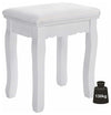 Dressing Table Chair, White Finished MDF With Padded Cushion DL Modern