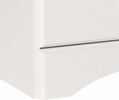 Dressing Table in White Painted MDF, Double Pedestal Design 8 Storage Drawers DL Modern