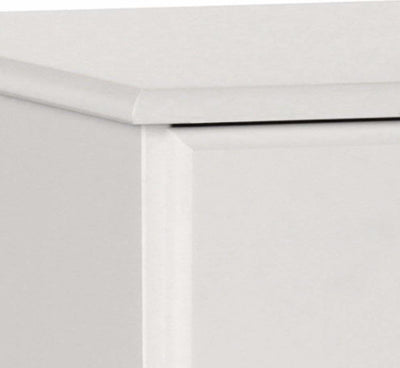 Dressing Table in White Painted MDF, Double Pedestal Design 8 Storage Drawers DL Modern