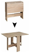 Drop Leaf Dining Table, Oak Finished Particle Board, Modern Design DL Modern