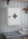 First Aid Wall Cabinet in Powder Coated Steel With Three Shelves for Storage DL Modern