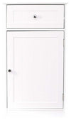 Floorstanding Storage Cabinet, White Painted MDF With Door and Drawers DL Modern