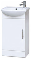 Floorstanding Vanity Unit Cabinet With Inner Shelf and White Ceramic Basin DL Modern