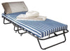 Folding Single Bed With Sturdy Black Frame, Slatted Base and 11 cm Thick Mattres DL Modern