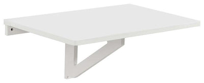 Folding Wall-Mounted Table, White Finish MDF Drop-leaf Design for Space Saving DL Modern