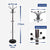 Free Standing Clothes Rack, Metal, 15 Hanger Hooks and Umbrella Stands DL Modern