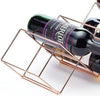 Free-Standing Wine Rack, Copper Finished Metal, Perfect for Placing 7-Bottle DL Contemporary