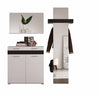Furniture Wardrobe Set in White High Gloss Finished MDF with Rectangular Mirror DL Contemporary