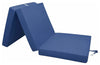 Futon Mattress in Polyester, Simple Modern Design, Foldable, Dark Blue DL Modern