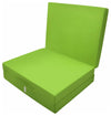 Futon Mattress in Polyester, Simple Modern Design, Foldable, Green DL Modern