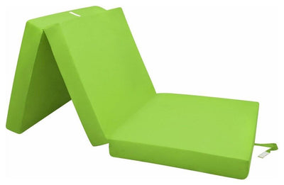 Futon Mattress in Polyester, Simple Modern Design, Foldable, Green DL Modern