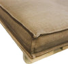 Futon Mattress Upholstered, Fabric With Linen Cover, Beige, Double DL Contemporary