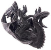 Gothic Dragon Wine Bottle Stand, Grey Finished Resin, Modern Design DL Modern