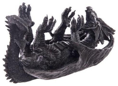 Gothic Dragon Wine Bottle Stand, Grey Finished Resin, Modern Design DL Modern