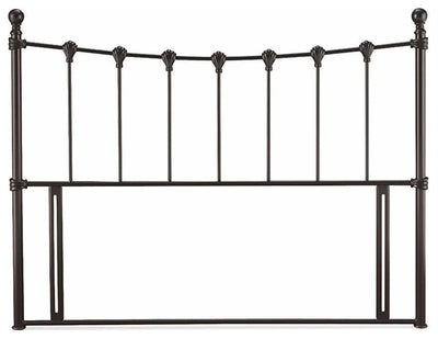 Headboard, Black Solid Metal, Contemporary Stylish and Bar Design, King DL Contemporary