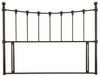 Headboard, Black Solid Metal, Contemporary Stylish and Bar Design, Small Double DL Contemporary