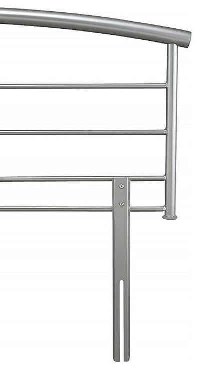 Headboard, Silver Solid Metal, Modern Design, 135 cm DL Modern