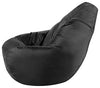 High Back Bean Bag Chair Upholstered, Waterproof Fabric, Black DL Modern