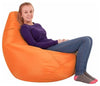 High Back Bean Bag Chair Upholstered, Waterproof Fabric, Orange DL Modern