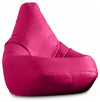 High Back Bean Bag Chair Upholstered, Waterproof Fabric, Pink DL Modern