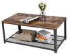 Industrial Coffee Table With Metal Frame and Particle Board Top DL Industrial