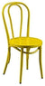 Industrial Stylish Chair, Strong Steel Metal, Simple-Curvy Classic Design Yellow DL Industrial