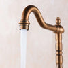 Kitchen Sink Mixer Tap, Solid Brass With Double Handle, Traditional Design, Gold DL Traditional
