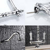 Kitchen Sink Mixer Tap With Double Handle 360 Degree Swivel, Brushed Nickel DL Modern