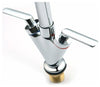 Kitchen Sink Mixer Taps With Dual Lever & Ceramic Disks, Swivel Spout and Hoses, DL Modern