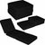 Large Cube Sofa Bed Upholstered, Soft Fabric, Black DL Contemporary