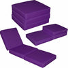 Large Cube Sofa Bed Upholstered, Soft Fabric, Purple DL Contemporary