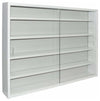 Large Display Cabinet, White Finished Particle Board With Four Glass Shelves DL Contemporary