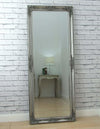 Large Wall Mounted Mirror With Silver Finished Frame, 150x60cm DL Modern