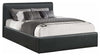 Lift Up Bed Base, Black Faux Leather, Small Double Size, Simple Modern Design DL Modern