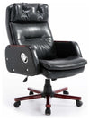 Luxury Executive Chair Upholstered, PU Leather, Armrest, Reclining Design, Black DL Modern