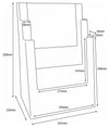 Magazine Rack in Clear Plastic with 3 Compartments, Modern Design DL Modern