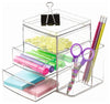 Makeup Organizer, Plastic With 2 Side Organizer and 3-Drawer, Modern Design DL Modern