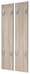 Modern 2 Piece Wall Panel Wardrobe in MDF with 4 Hanger Hooks Per Panel DL Modern