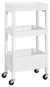 Modern 3-Tier Serving Trolley Cart, White Painted MDF With 4-Caster Wheel DL Modern