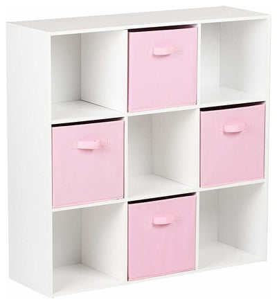 Modern 4-Drawer and Storage Cabinet, Painted MDF, Pink DL Modern