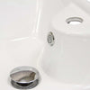 Modern Bathroom Wash Basin Sink in White Ceramic with Chrome Finish Tap DL Modern