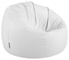 Modern Bean Bag Upholstered, Faux Leather, Extra Large, White DL Modern
