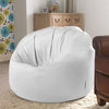Modern Bean Bag Upholstered, Faux Leather, Extra Large, White DL Modern