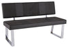 Modern Bench Upholstered, Faux Leather with Padded Seat and Backrest DL Modern
